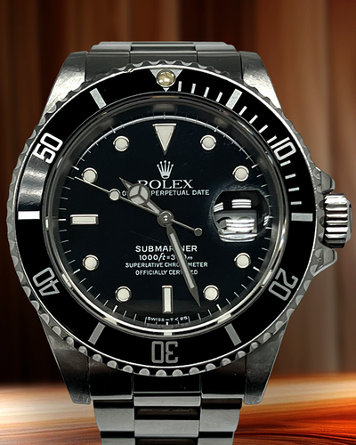 Rolex Submariner Date 40MM Black Dial Oyster Bracelet (16610)