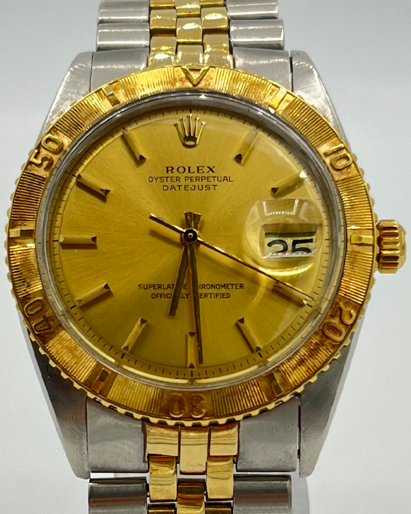 Rolex Datejust Turn-O-Graph 36MM Gold Dial Two-Tone Jubilee Bracelet (1625)