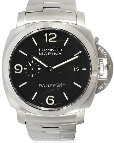 2014 Panerai Luminor Marina 1950 3 Days 44MM Black Dial Steel Bracelet (PAM00328)