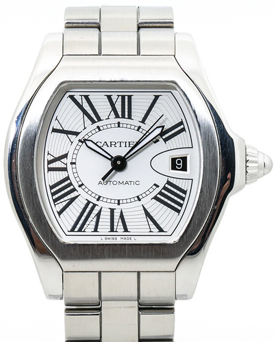 Cartier Roadster 41MM Silver Dial Steel Bracelet (W6206017)