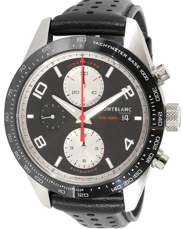 Montblanc Timewalker 41MM Black Dial Leather Strap (119941 7503) – Grailzee