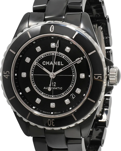 2020 Chanel J12 38MM Black Dial Ceramic Bracelet (H5702)