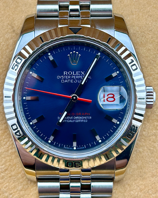 Rolex Datejust Turn-O-Graph 36MM Blue Dial Oyster Bracelet (116264)