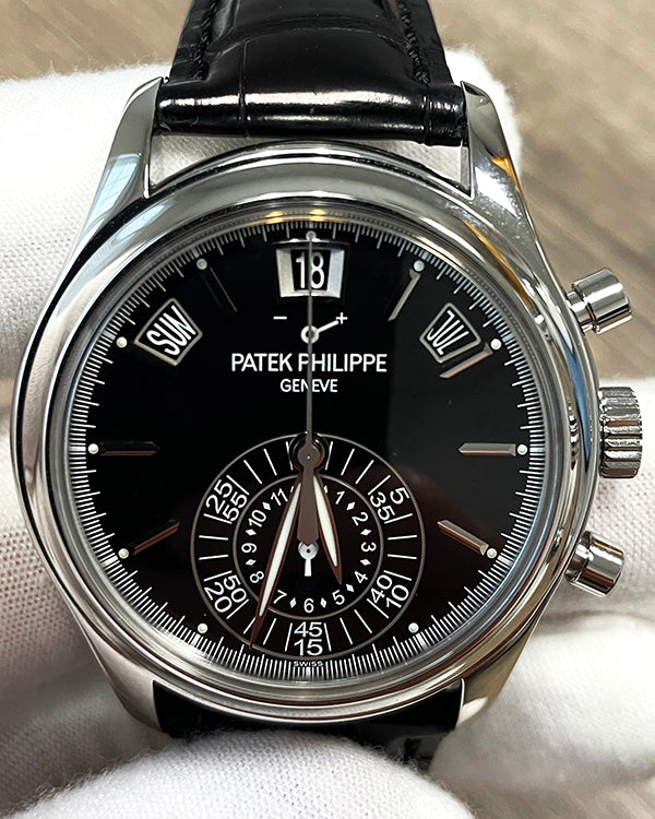 2013 Patek Philippe Annual Calendar 40.55MM Black Dial Leather Strap (5960P 016)