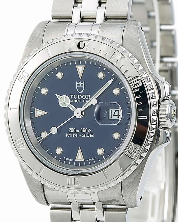 Tudor Prince Date Mini-Sub 34MM Blue Dial Steel Bracelet (73190)