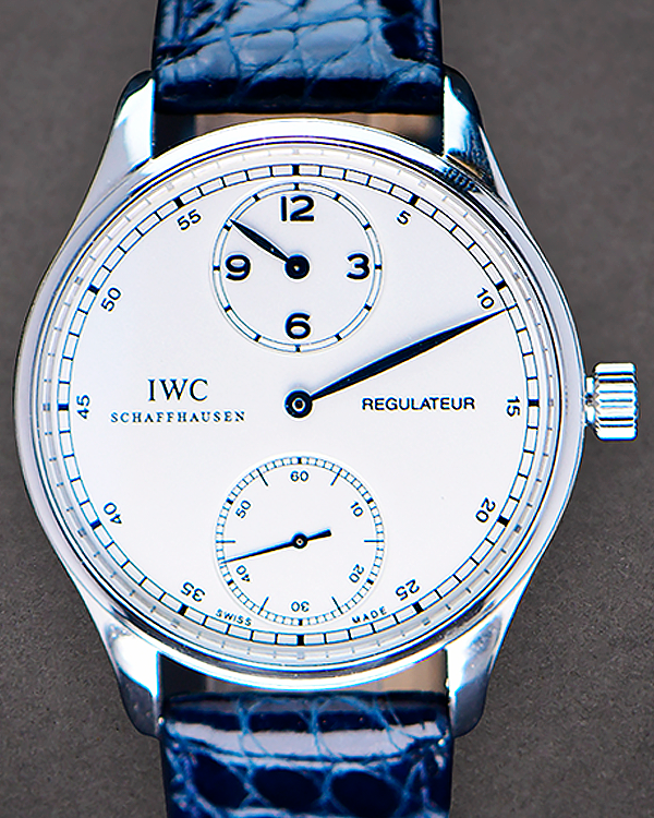 2007 IWC Schaffhausen Portugieser 43MM Silver Dial Leather Strap (IW544401)