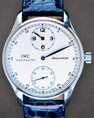 2007 IWC Schaffhausen Portugieser 43MM Silver Dial Leather Strap (IW544401)