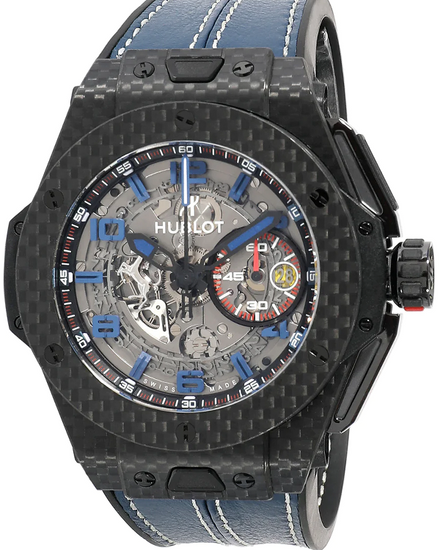 2014 Hublot Big Bang Ferrari L.E. 45MM Skeleton Dial Leather Strap (401.QX.0123.VR.FSX14)
