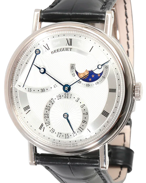 2011 Breguet Classique Power Reserve 39MM Silver Dial Leather Strap (7137BB/11/9V9)