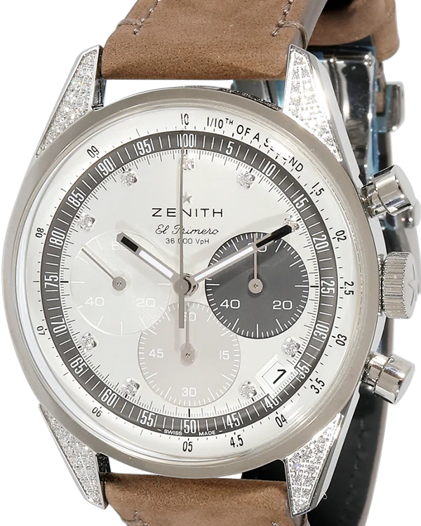 Zenith Chronomaster Original El Primero 38MM Silver Dial Leather Strap (16.3200.3600/03.C906)