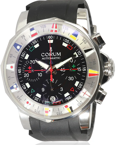 Corum Admiral's Cup Legend 43MM Black Dial Rubber Strap (285.630.20)