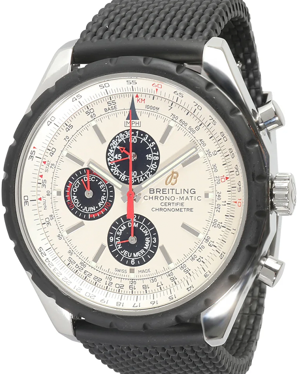 2009 Breitling Chrono-Matic L.E. 49MM Silver Dial Rubber Strap (A1936002/G683)