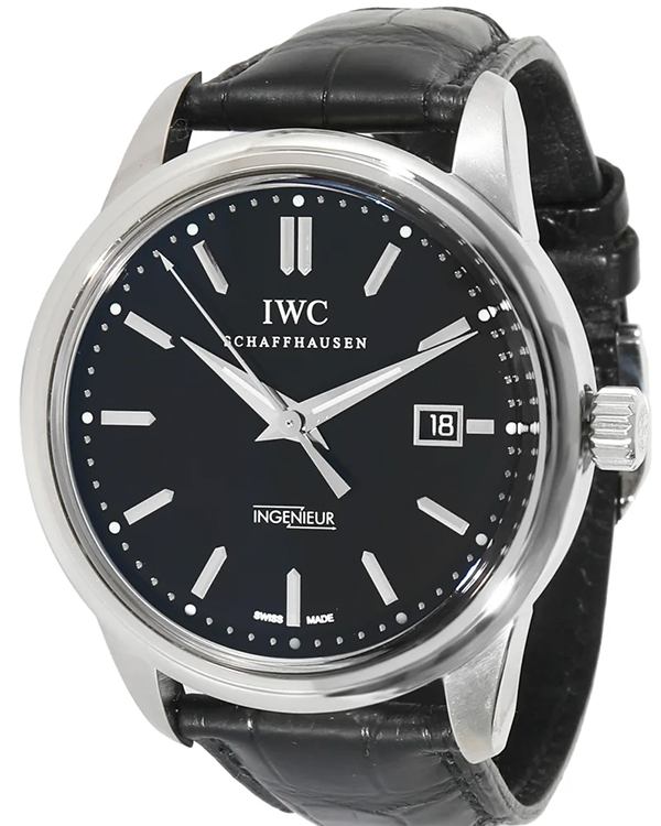 IWC Schaffhausen Ingenieur 42.5MM Black Dial Leather Strap (IW323301)