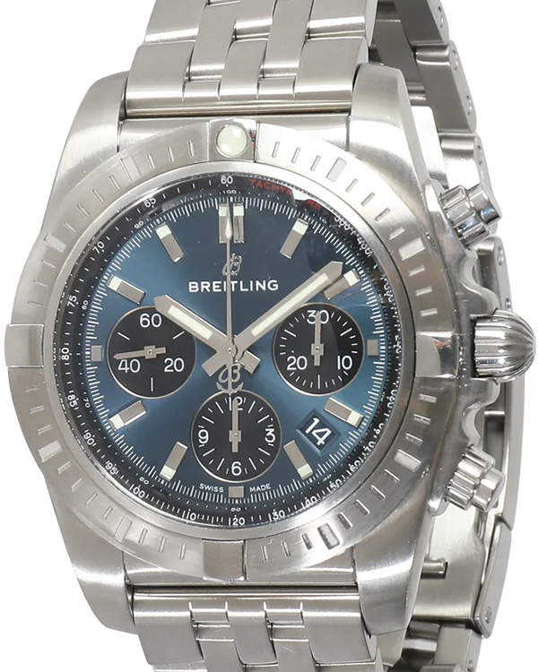 2018 Breitling Chronomat B01 44MM Blue Dial Steel Bracelet (AB0115101C1A1)