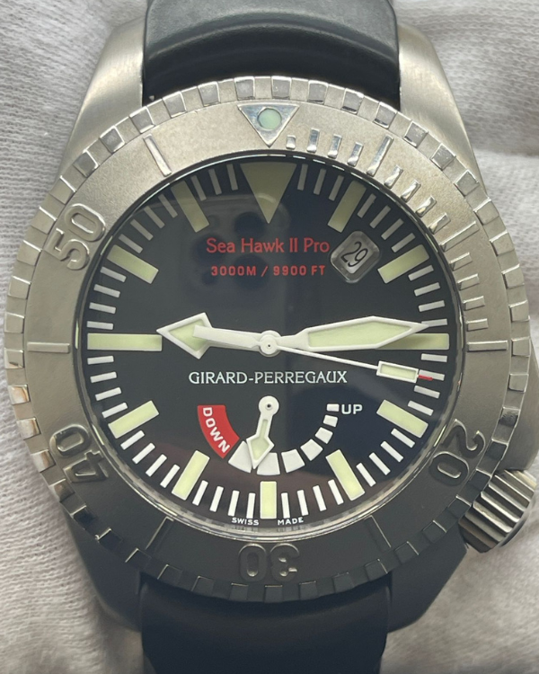 2010 Girard Perregaux Sea Hawk Pro II 44MM Black Dial Rubber Strap (49 ...