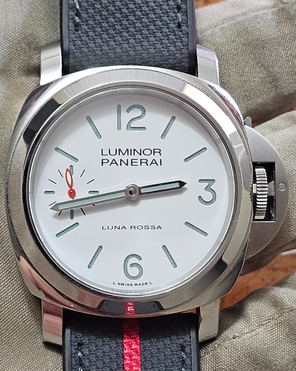 2023 Panerai Luminor Luna Rossa 44MM White Dial Ruber Strap (PAM01342)