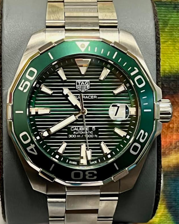 2020 TAG Heuer Aquaracer 300M 43MM Steel Green Dial (WAY201S.BA0927)