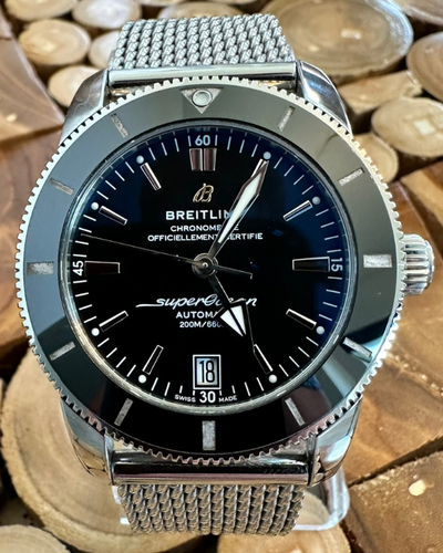 Breitling Superocean Heritage II 42MM Black Dial Steel Bracelet (AB2010121B1A1)