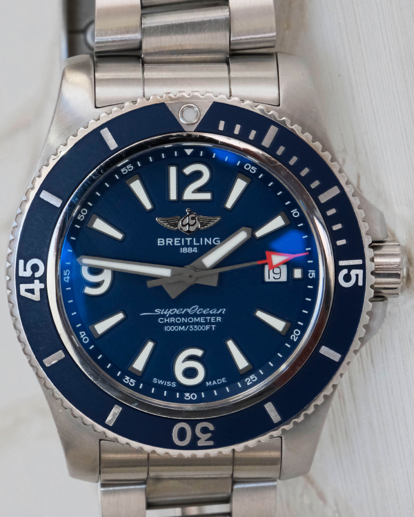 2019 Breitling Superocean Automatic 44MM Blue Dial Steel Bracelet (A17367)