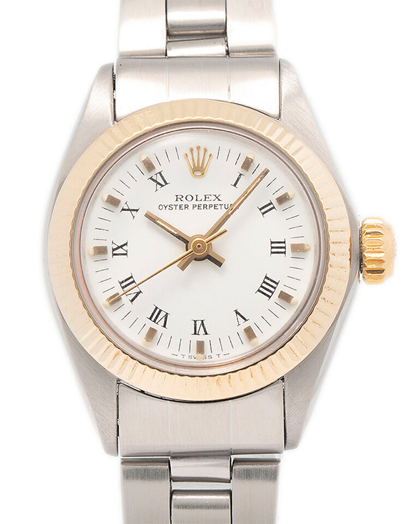 Rolex Oyster Perpetual Vintage 26MM White Dial Steel Bracelet (6719)