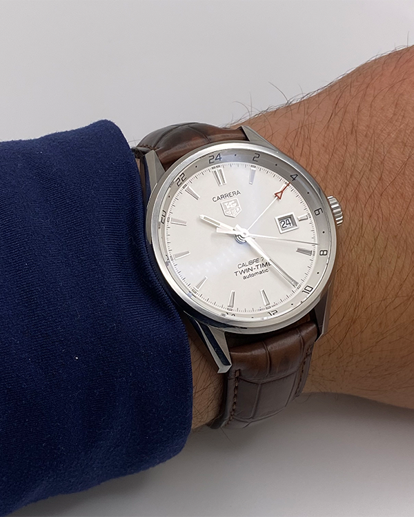 2015 TAG Heuer Carrera Calibre 7 41MM Strap Steel Grey Dial 