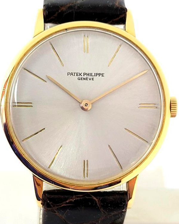 Patek Philippe Calatrava Vintage 33MM White Dial Leather Strap (3468)