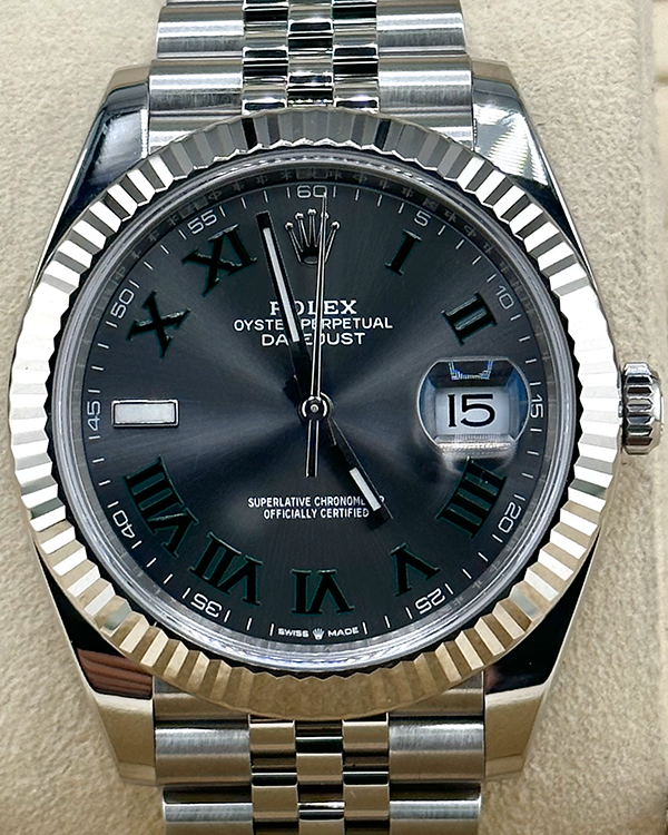 2020 Rolex Datejust "Wimbledon" 41MM Slate Dial Jubilee Bracelet (126334)