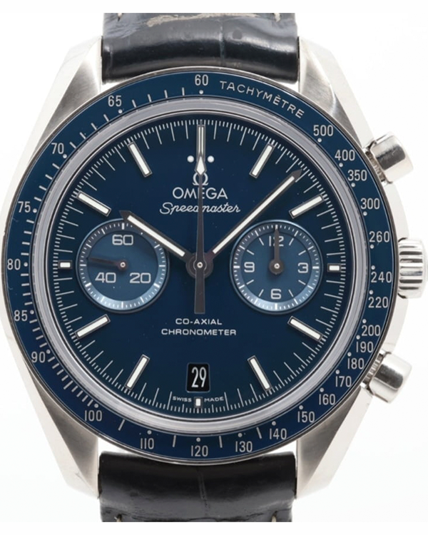 2019 Omega Speedmaster Two Counters 44.25MM Blue Dial Leather Strap (311.93.44.51.03.001)