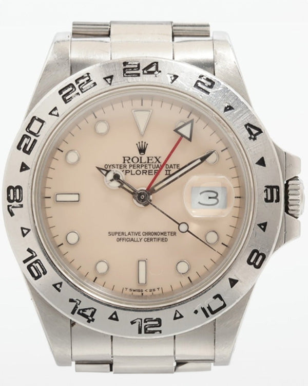 1987 (R serial) Rolex Explorer II 40MM Cream Dial Oyster Bracelet (16550)