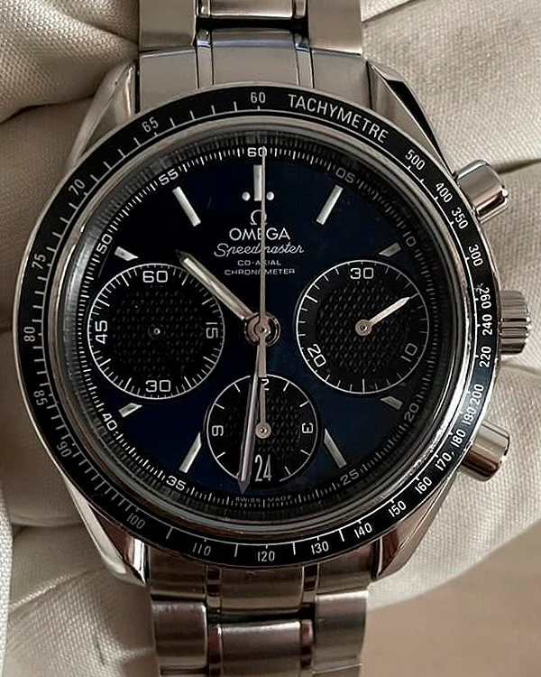 Omega Speedmaster Racing 40MM Blue Dial Steel Bracelet (326.30.40.50.0 ...