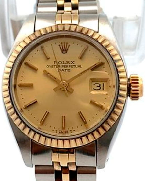 Rolex Lady-Datejust 26MM Champagne Dial Two-Tone Jubilee Bracelet (6917)