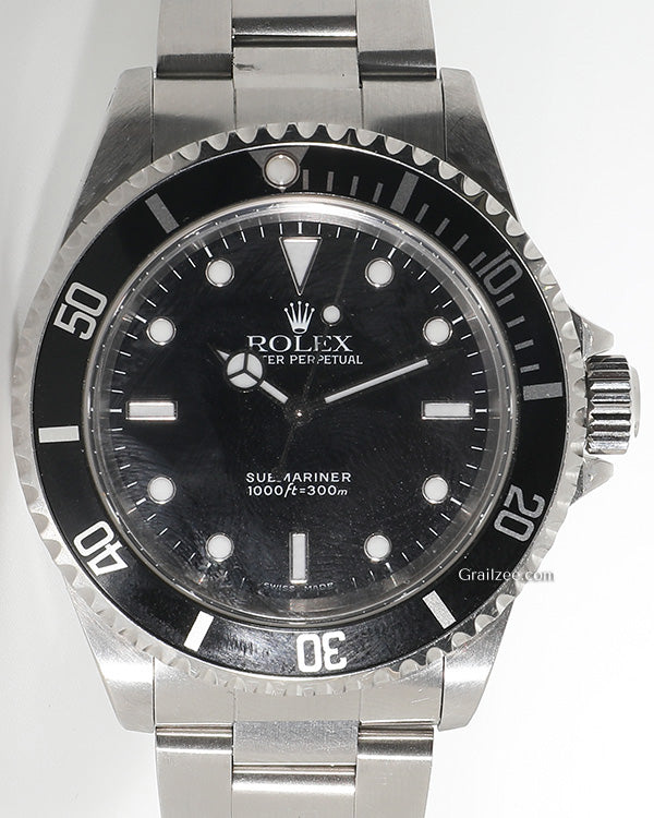 Rolex Submariner No-Date 40MM Black Dial Oyster Bracelet (14060)