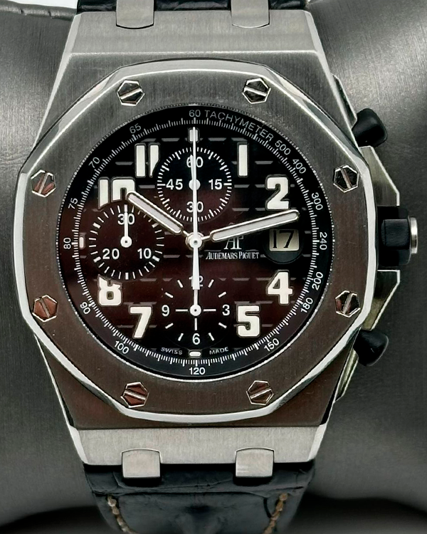 Audemars Piguet Royal Oak Offshore 42MM Black Dial Rubber/Leather Strap (26170ST.OO.D101CR.03)