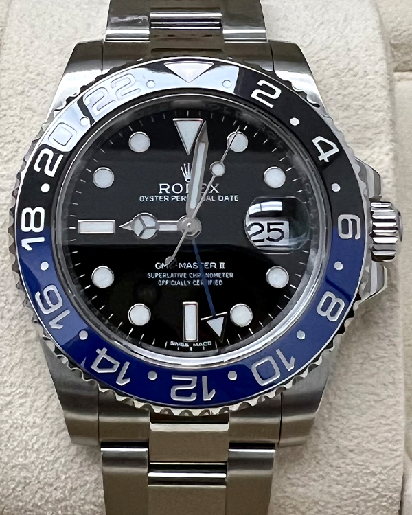 Rolex GMT-Master II "Batman" 40MM Black Dial Oyster Bracelet (116710BLNR)