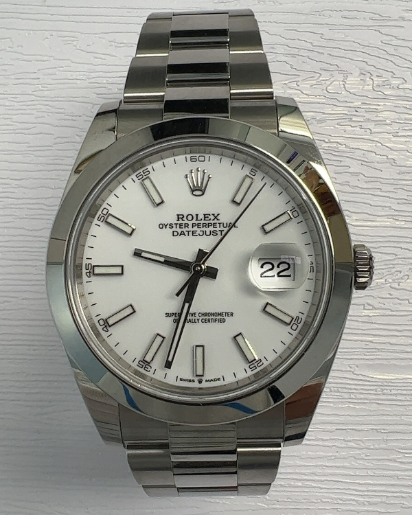 2023 Rolex Datejust 41MM Oystersteel White Dial (126300)