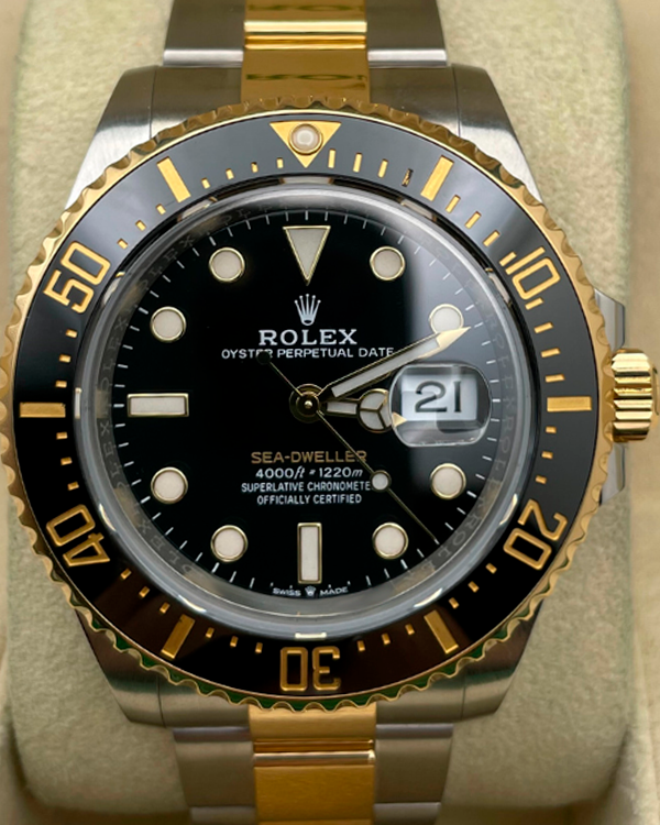 2022 Rolex Sea-Dweller Oystersteel and Yellow Gold Black Dial (126603)