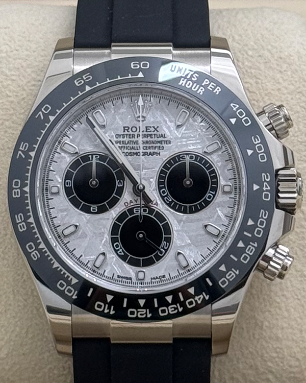 2023 Rolex Cosmograph Daytona 40MM Aftermarket Meteorite Dial Oysterflex Strap (116519LN)