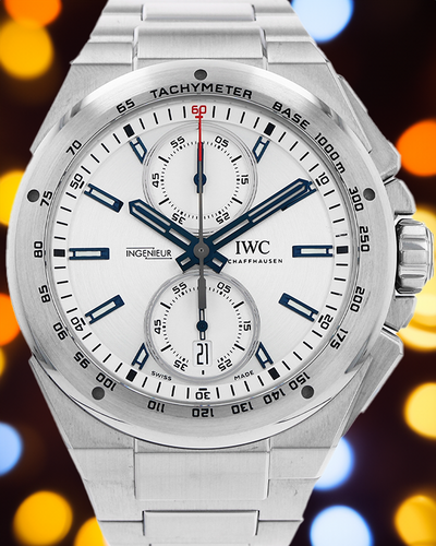 IWC Schaffhausen Ingenieur Chronograph Racer 45MM Silver Dial Steel Bracelet (IW378510)