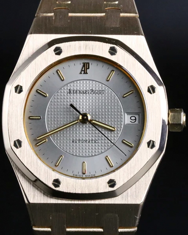 2007 Audemars Piguet Royal Oak "Nick Faldo" 36MM Silver Dial Gold Bracelet (15097OR)