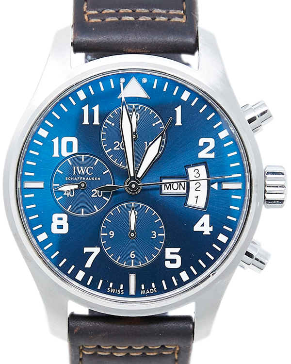 2014 IWC Pilot Chronograph "Le Petit Prince" 43MM Blue Dial Leather Strap (IW377706)