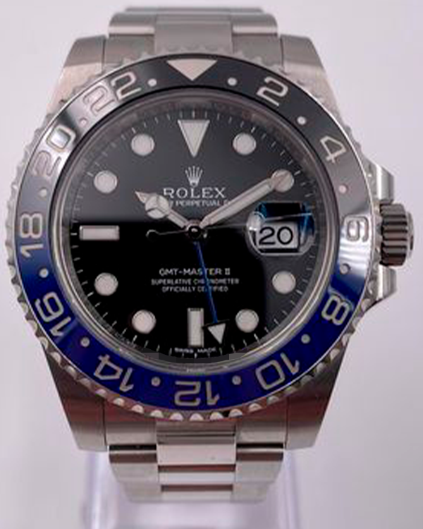 2013 Rolex GMT-Master II "Batman" 40MM Steel Black Dial (116710BLNR)