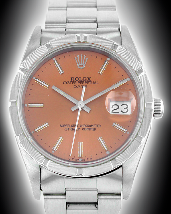 Rolex Oyster Perpetual Date 34MM Pink Dial Oyster Bracelet (15210)