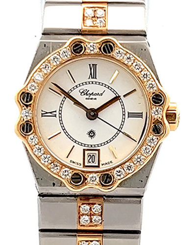 Chopard St. Moritz 24MM Quartz White Dial Two-Tone Bracelet (8023)