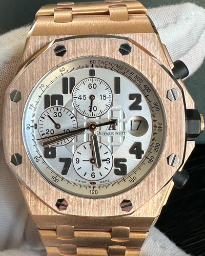 2014 Audemars Piguet Royal Oak Offshore 42MM Silver Dial Rose Gold Bracelet (26170OR.00.1000OR.01)