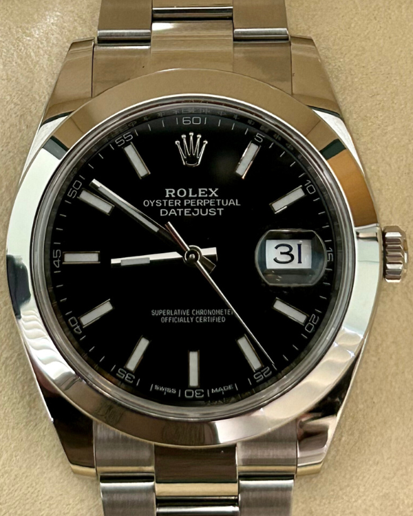 2018 Rolex Datejust 41MM Black Dial Oystersteel Bracelet (126300)