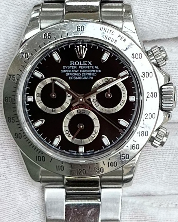 Rolex Cosmograph Daytona 40MM Black Dial Steel Bracelet (116520)