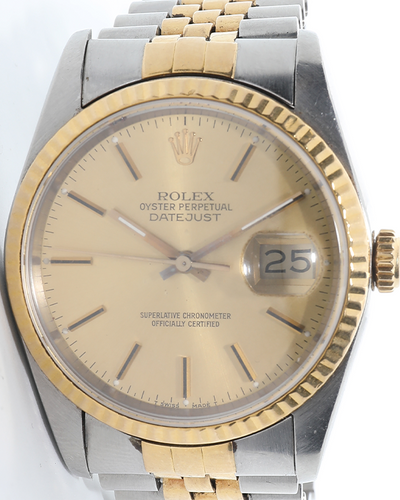 Rolex Datejust 36MM Champagne Dial Two-Tone Jubilee Bracelet (16013)