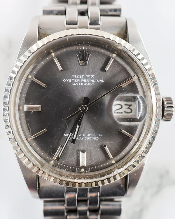 1970 (2.2 Mill Serial) Rolex Datejust 36MM Gray Dial Jubilee Bracelet (1601)