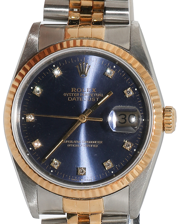 Rolex Datejust 36MM Blue Dial Two-Tone Jubilee Bracelet (16233G)