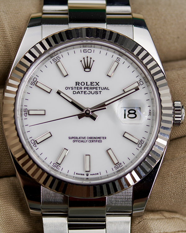 2023 Rolex Datejust 41MM White Dial Oyster Bracelet (126334)